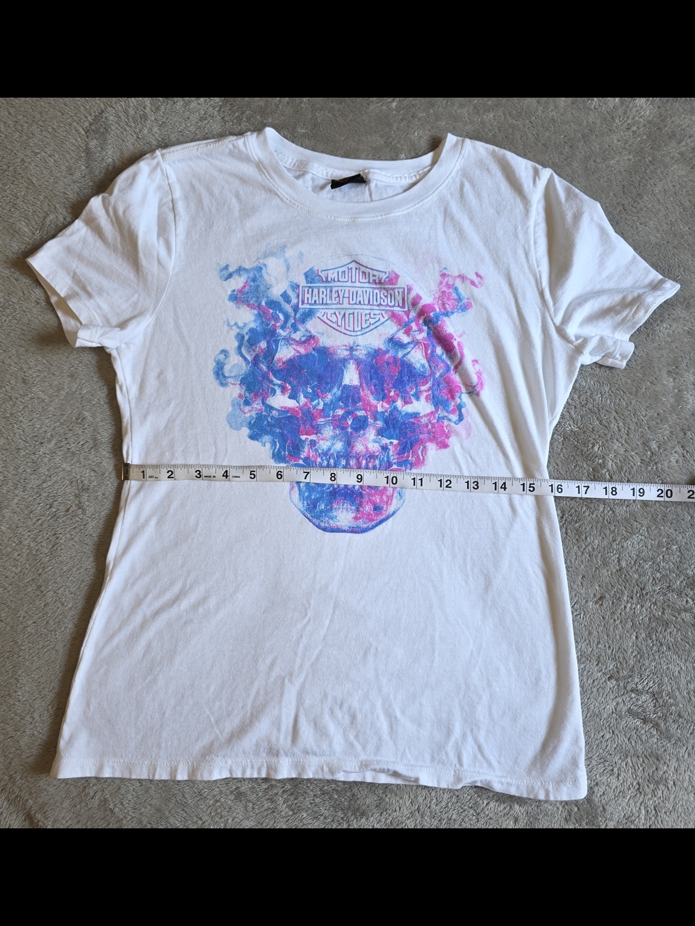 Harley-Davidson White Skull Graphic Tee - Women's - Picture 7 of 9